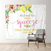 Lofaris Floral She Found Her Main Squeere Bridal Shower Backdrop